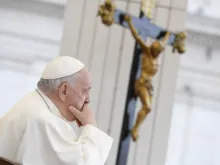 Pope Francis at his general audience in St. Peter's Square on May 17, 2023.